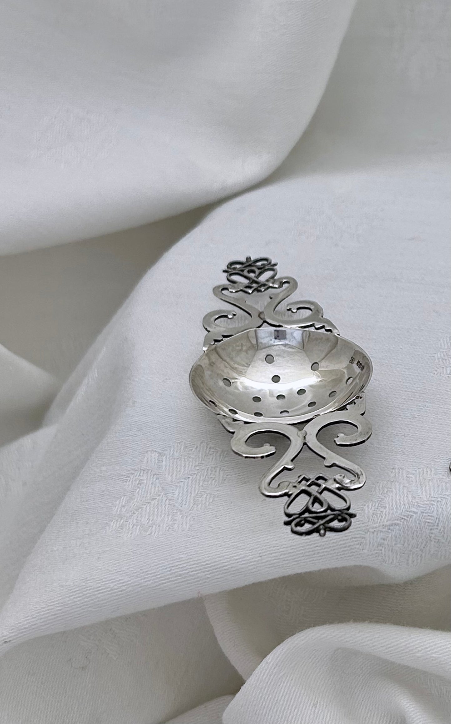 Scottish Sterling Silver Tea Strainer