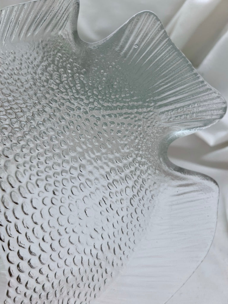 French 1970's Acoroc Glass Fish Platter