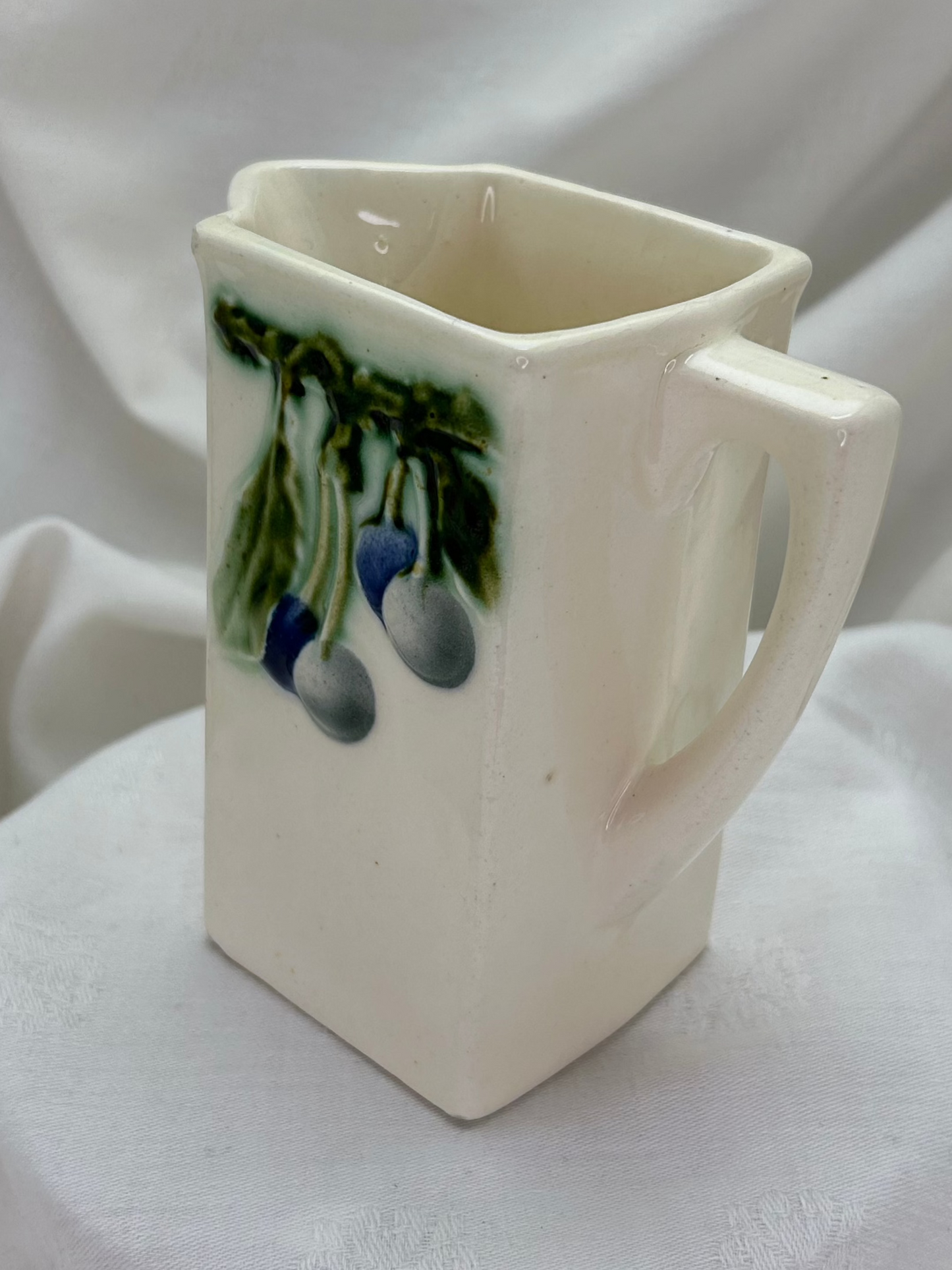 Cherries of Blue Ceramic Vintage Jug