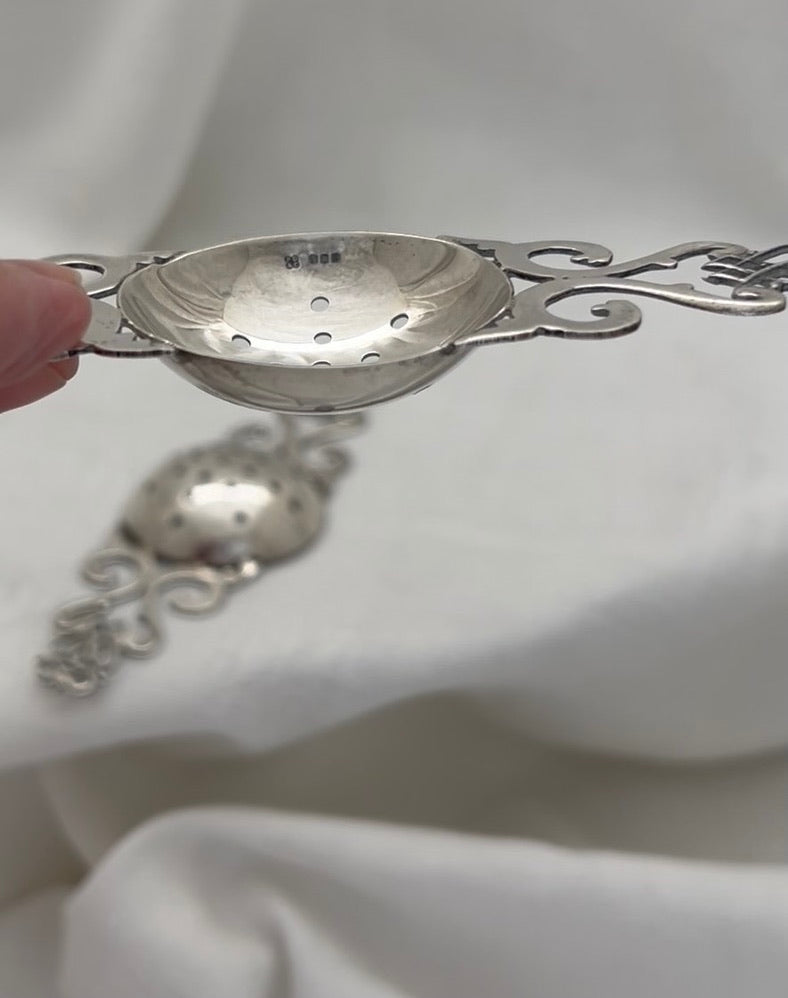 Scottish Sterling Silver Tea Strainer
