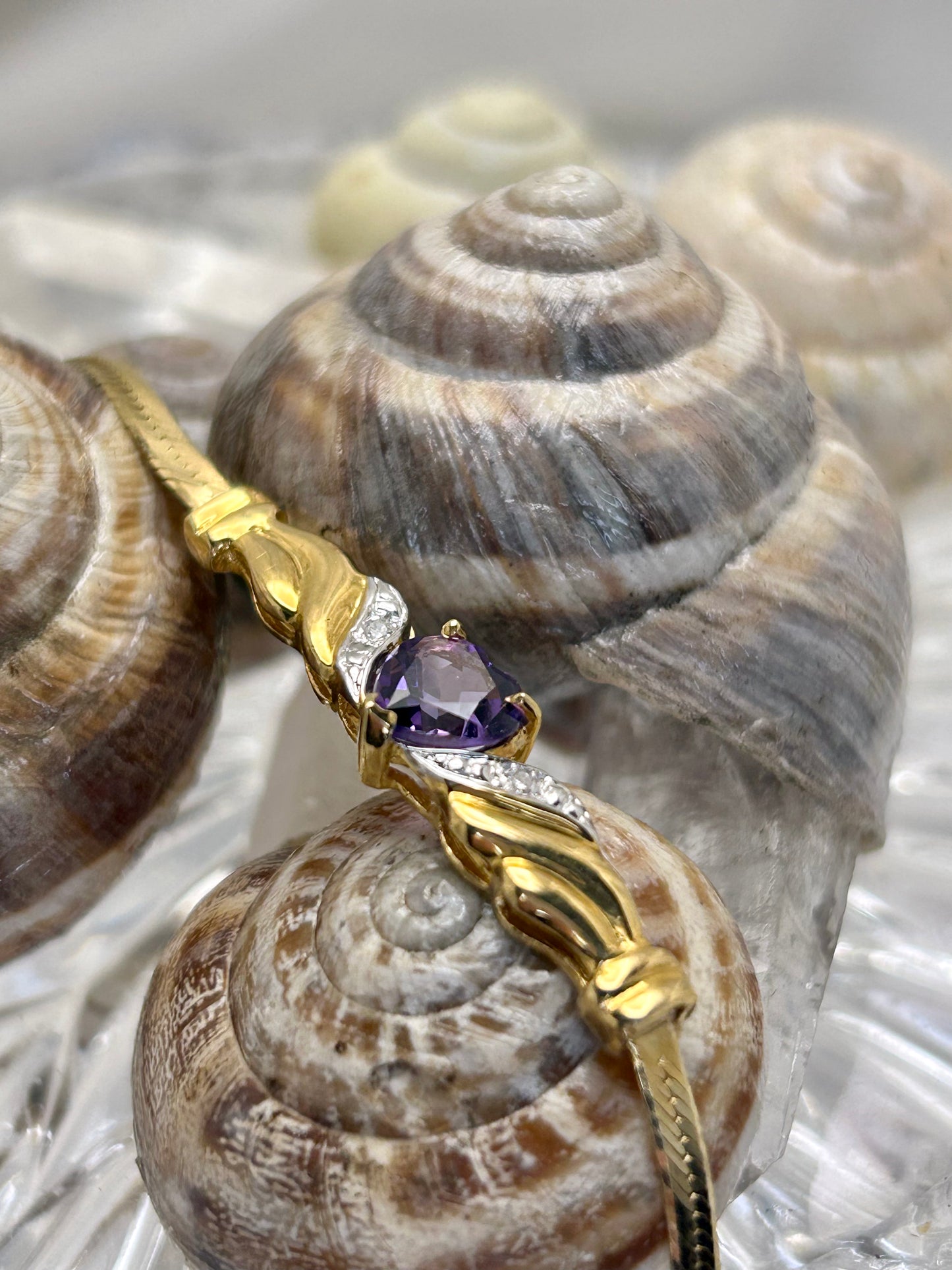 Amethyst & Diamond Bracelet