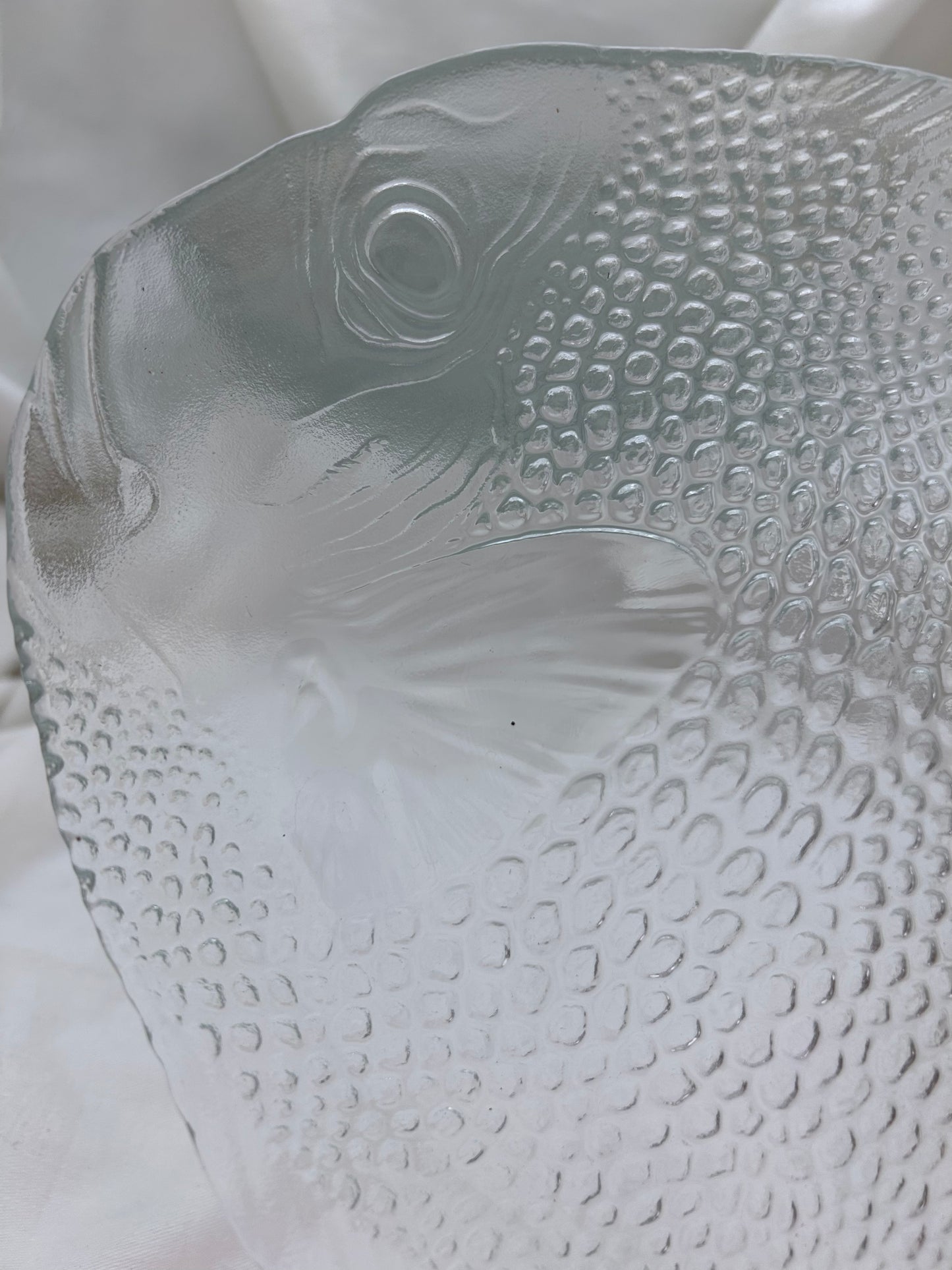 French 1970's Acoroc Glass Fish Plates