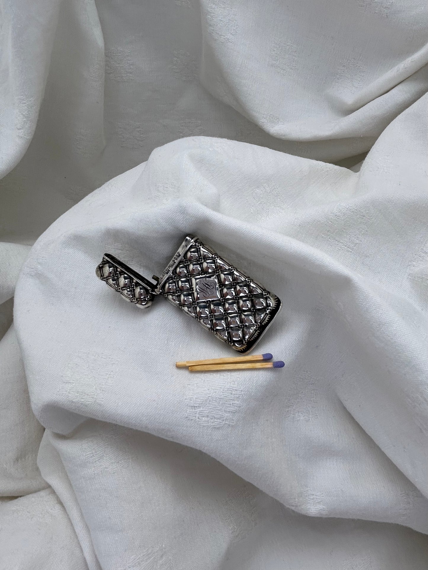 Antique Geometric Quilted Vesta Case