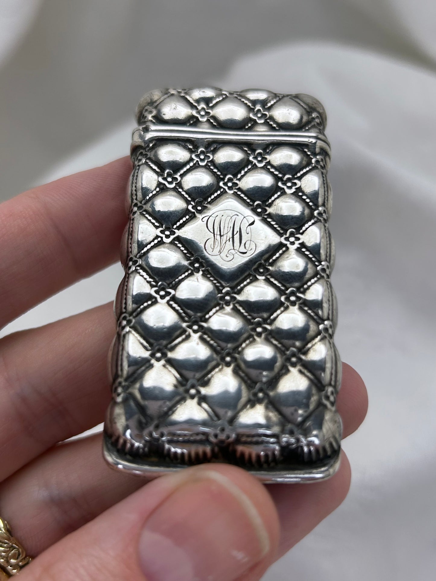 Antique Geometric Quilted Vesta Case
