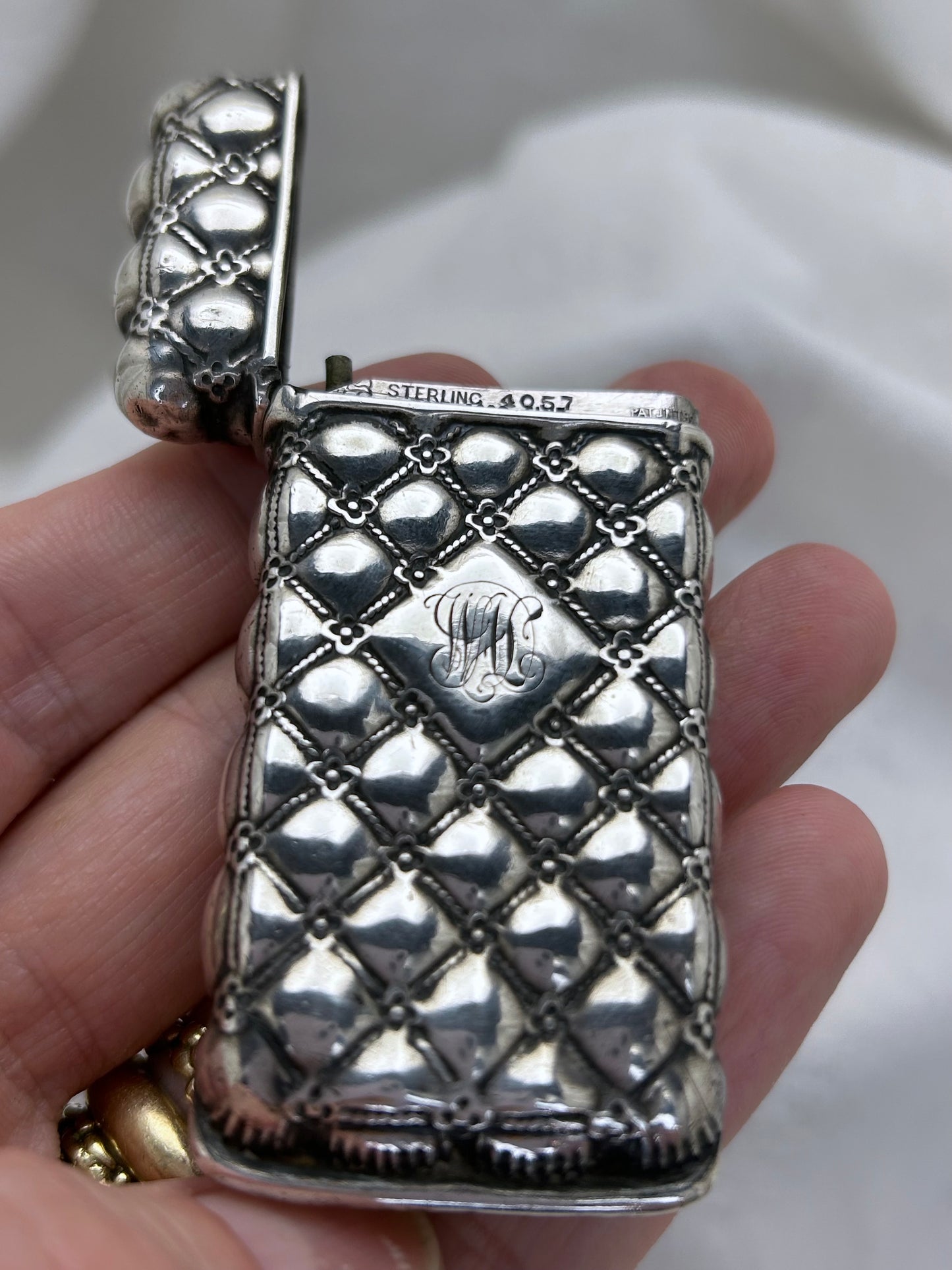 Antique Geometric Quilted Vesta Case