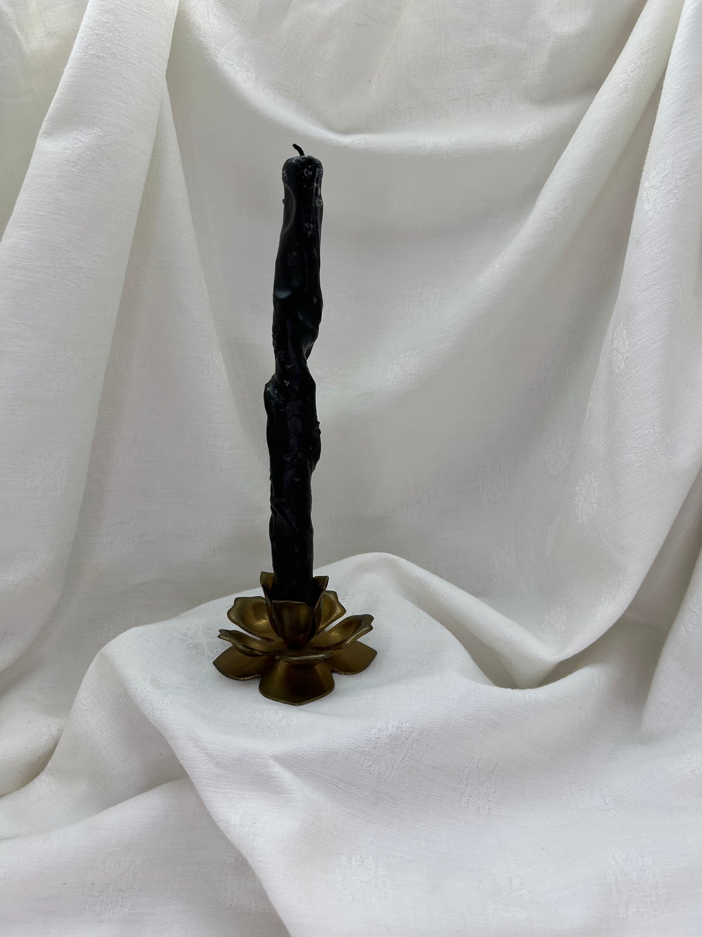 Floral Brass Candle Holder
