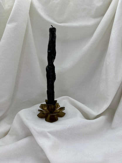 Floral Brass Candle Holder