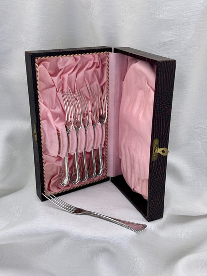Six Sterling Berry Forks from Simpson Hall & Miller Co.