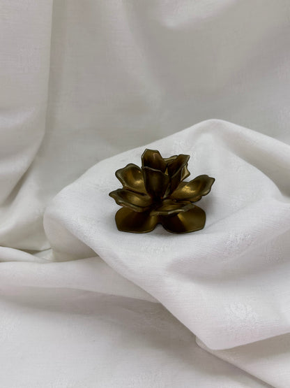 Floral Brass Candle Holder
